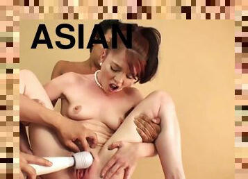 asiatisk, hårig, fitta-pussy, smal, amatör, milf, leksak, japansk, fingerknull, trekant