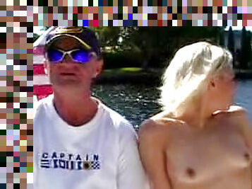 Captain invited his lovely cute blonde Gabby