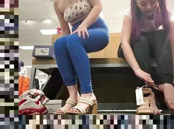 public shoe try on with milajoyce69
