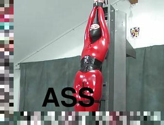 röv, bdsm, fetisch, latex, gagging, bondage, brunett