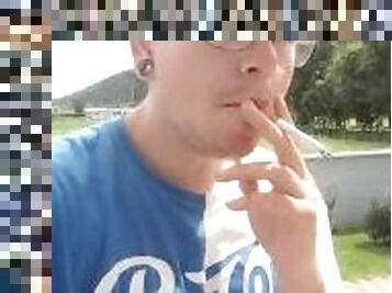 culo, gafas, masturbación, polla-enorme, adolescente, gay, latino, paja, a-solas, fumando