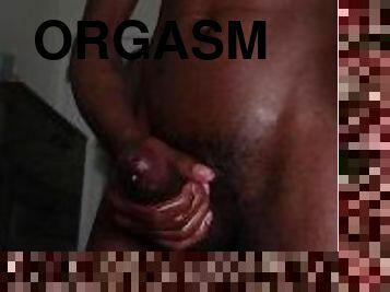 orgasm, amatör, cumshot, gay, avrunkning, svart, ensam, kuk