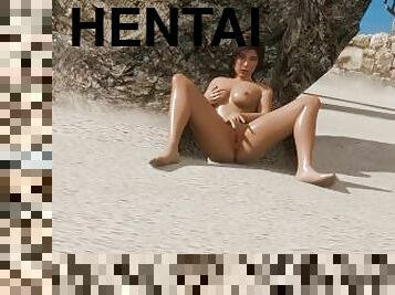 onani, sprøjte, skønheder, hentai, solo, brunette