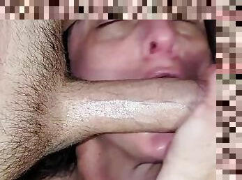 Closeup Dirty Cock Sucking Action with Facial Finish