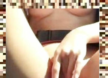 masturbare-masturbation, public, slabanoaga, amatori, adolescenta, masina, solo, alb