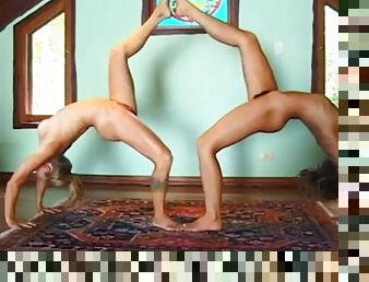 Naked girls yoga class