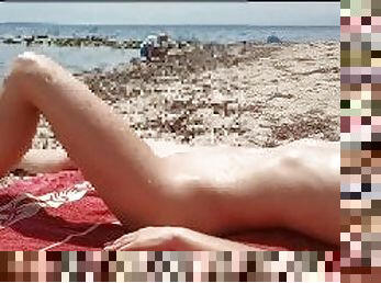 Real amateur wife naked in public beach