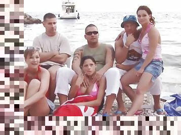 amatoriali, ragazze-giovani, sesso-di-gruppo, spiaggia, cavalcate