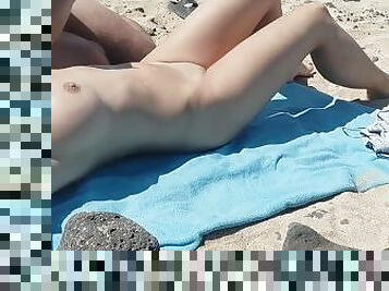 gros-nichons, vieux, public, amateur, plage, jeune-18, plus-agée, tchèque, cocu, vieux-jeune