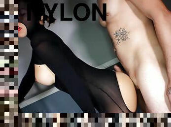 groß-titten, fetisch, nylon