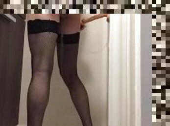 Sissy Slave Lillian with Cum Inside Her Ass And Her Stockings