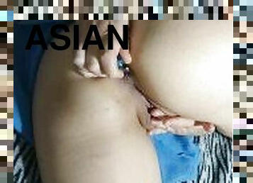 asiatisk, masturbation, fitta-pussy, fru, amatör, anal, milf, hemmagjord, par, brunett