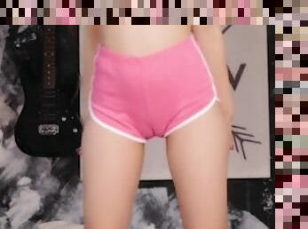 Cameltoe pink shorts
