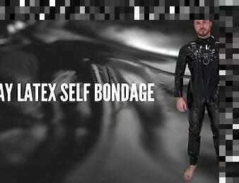 amatör, gay, bdsm, fetisch, latex, ensam, bondage, läder