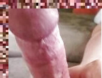 Precum play, creamy cumshot