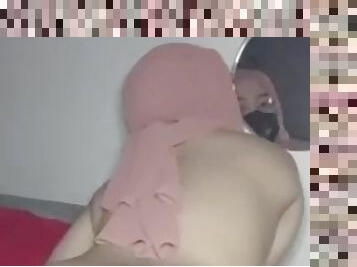 Indonesian Live Masturbation  Hijab With Bottle