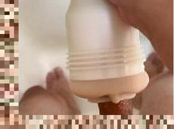 baignade, amateur, ejaculation-interne, douche, solo