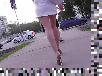 en-plein-air, babes, cam, voyeur, jupe-en-l’air, blanc, caché, jambes