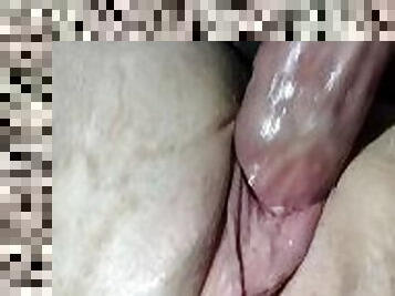 Close up creamy pussy fuck and quick cum