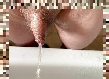Piss with a cum on my penis