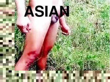 asia, ayah, mastubasi, di-tempat-terbuka, cumshot-keluarnya-sperma, penis-besar, handjob-seks-dengan-tangan-wanita-pada-penis-laki-laki, teransang, seorang-diri, ayah-daddy