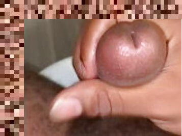 masturbation, amatör, cumshot, mörkhyad, ensam, saftig