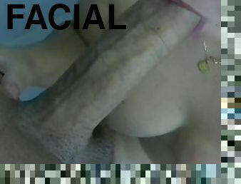 bañando, chorro-de-corrida, latino, facial, oral, leche