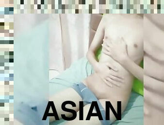 asiatisk, masturbation, smal, cumshot, gay, avrunkning, ung18, ensam