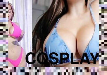 Stephanie has Huge Tits and loves to tease (Bikini Try on Haul)