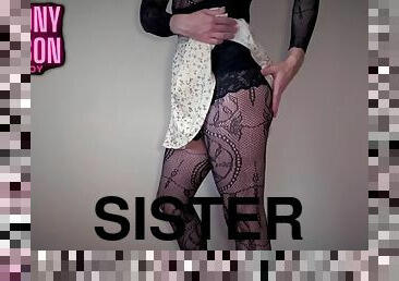 She took her sisters lingerie and turned into a sissy woman. Do you like it?