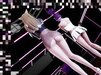 [MMD] D.Holic - Chewy Ahri Seraphine Akali Hot Kpop Dance League of Legends KDA Hentai