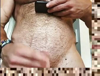 Hairy hunk jerk off