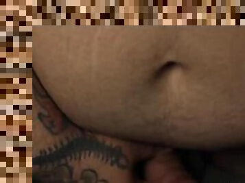 Tattooed Chub Masturbates After Stripping Naked Solo