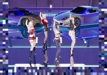 [MMD] BlackPink - Shut Down Ahri Seraphine Kaisa Evelynn Sexy Kpop Dance League of Legends KDA