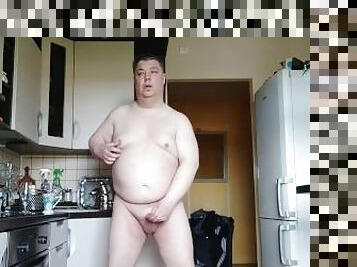 fet, masturbation, bbw, knubbig, juckande, sprut, björn, kuk