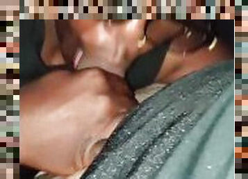 Black Tranny Slurping My Thick Ass Cock