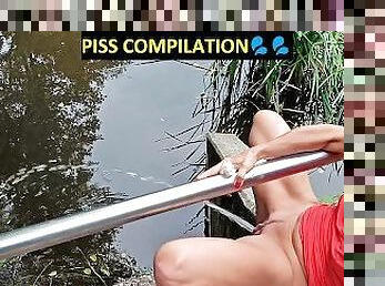 en-plein-air, pisser, public, amateur, mature, milf, maman, compilation, fétiche, tchèque