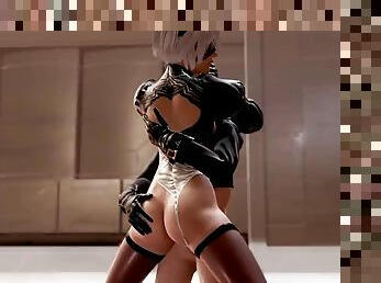 3D Compilation: Nier Automata 2B Commander Anal Fuck Dick Ride Fucked From Behind Uncensored Hentai