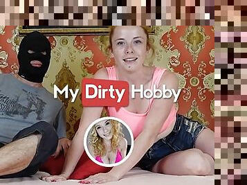 MyDirtyHobby - Busty amateur passionately fucks a big cock