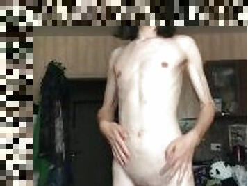 Sexy Tall Skinny Femboy Getting Naked