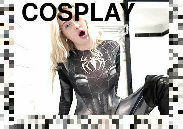 Blonde Cosplay Amateur Joi And Cei In Suit ( Gentle Femdom ) With Spider Man