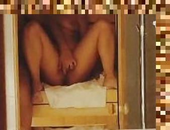 Amateur wife in sauna
