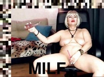 gros-nichons, orgasme, giclée, amateur, mature, granny, milf, joufflue, salope, sale