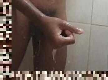 bañando, amateur, gay, a-solas