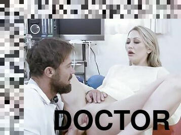 pielęgniarka, doktor, ogromny-kutas, mamuśki, para, pov, sperma, blondynka, pieprzenie, 4kąt