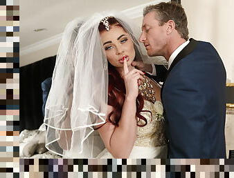 Whorish bride Skyla Novea gets fucked right before her wedding