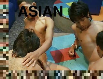 asiatisk, amatør, anal, pikslikkeri, udløsning, bøsse, spiller, thailænder, kyssende, firkanter