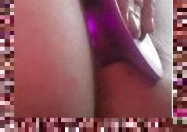 Close up penetrating myself and wand for clit!