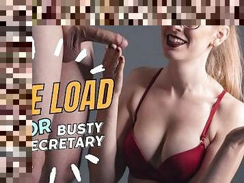 Vollbusige Sekretärin schluckt dickflüssiges Sperma von ihrem Boss - clothedpleasures