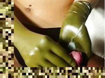 Footjob Handjob Latex Gloves Femdom find more on OF